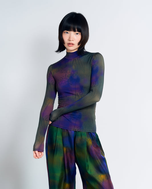 "Brooklyn" Mock Neck Long Sleeve Top
