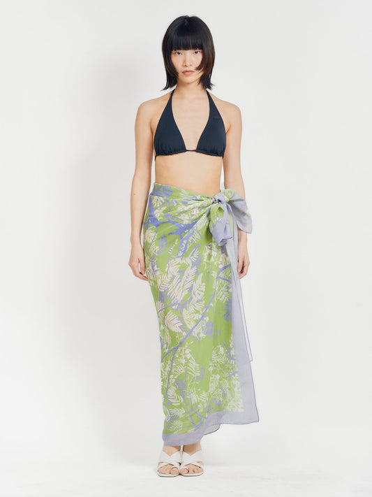 "Coco Dream" Beach Sarong Wrap  - Purple & Green