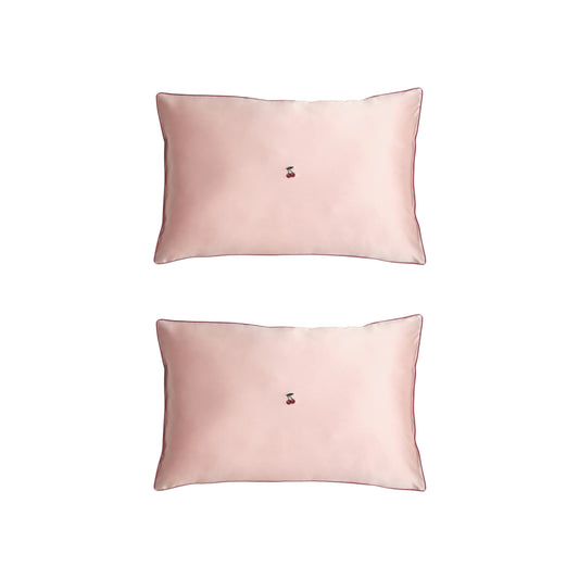 "Lost Cherries" 2-Piece Silk Pillowcase Gift Set