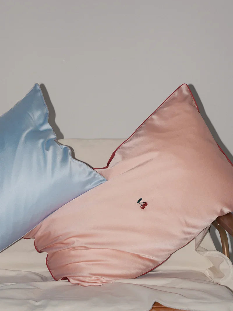 "Lost Cherries" 2-Piece Silk Pillowcase Gift Set