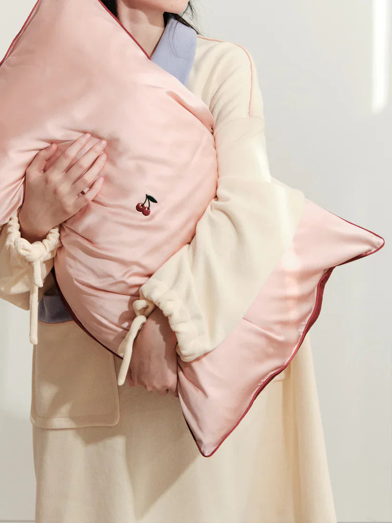 "Lost Cherries" 2-Piece Silk Pillowcase Gift Set