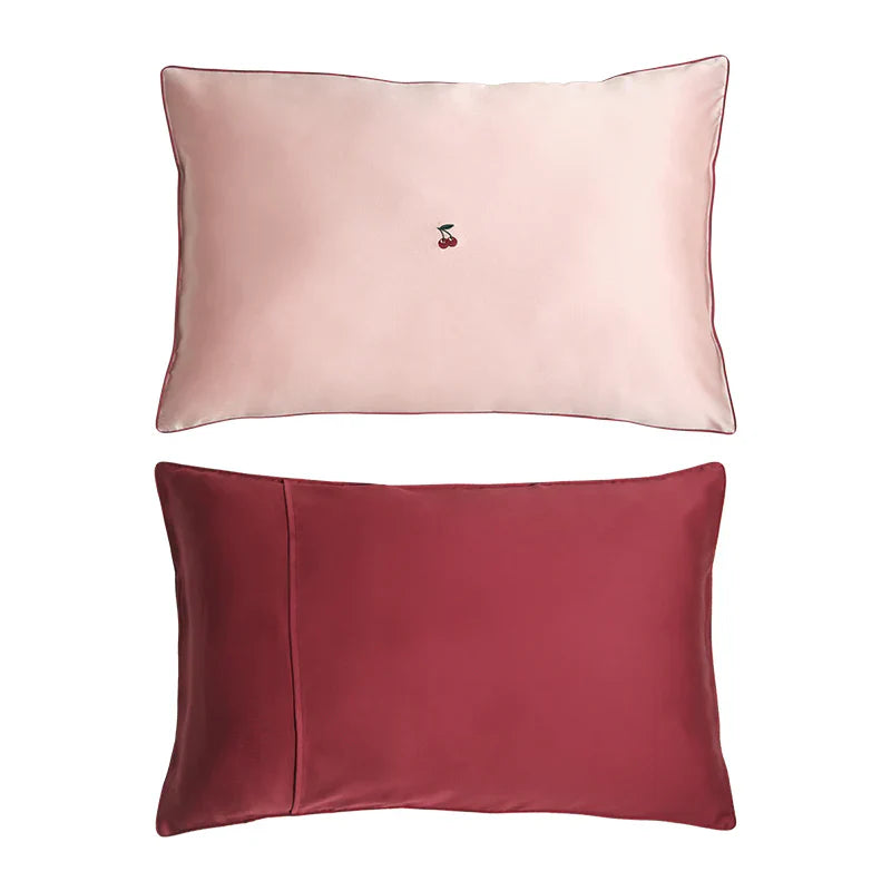 "Lost Cherries" 2-Piece Silk Pillowcase Gift Set
