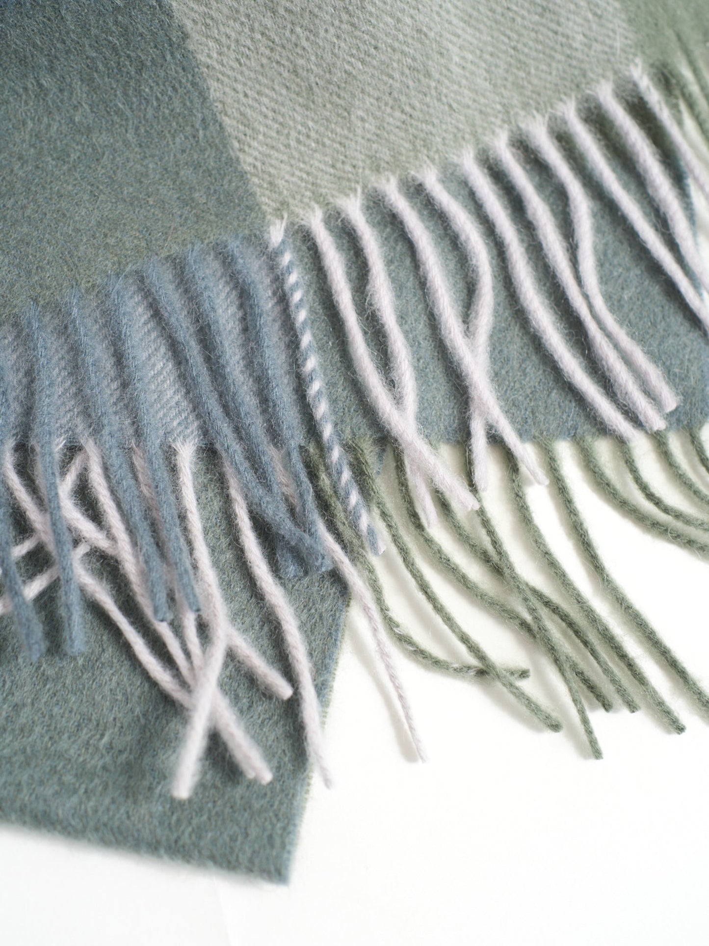 "Plaid" Cashmere Scarf - Green