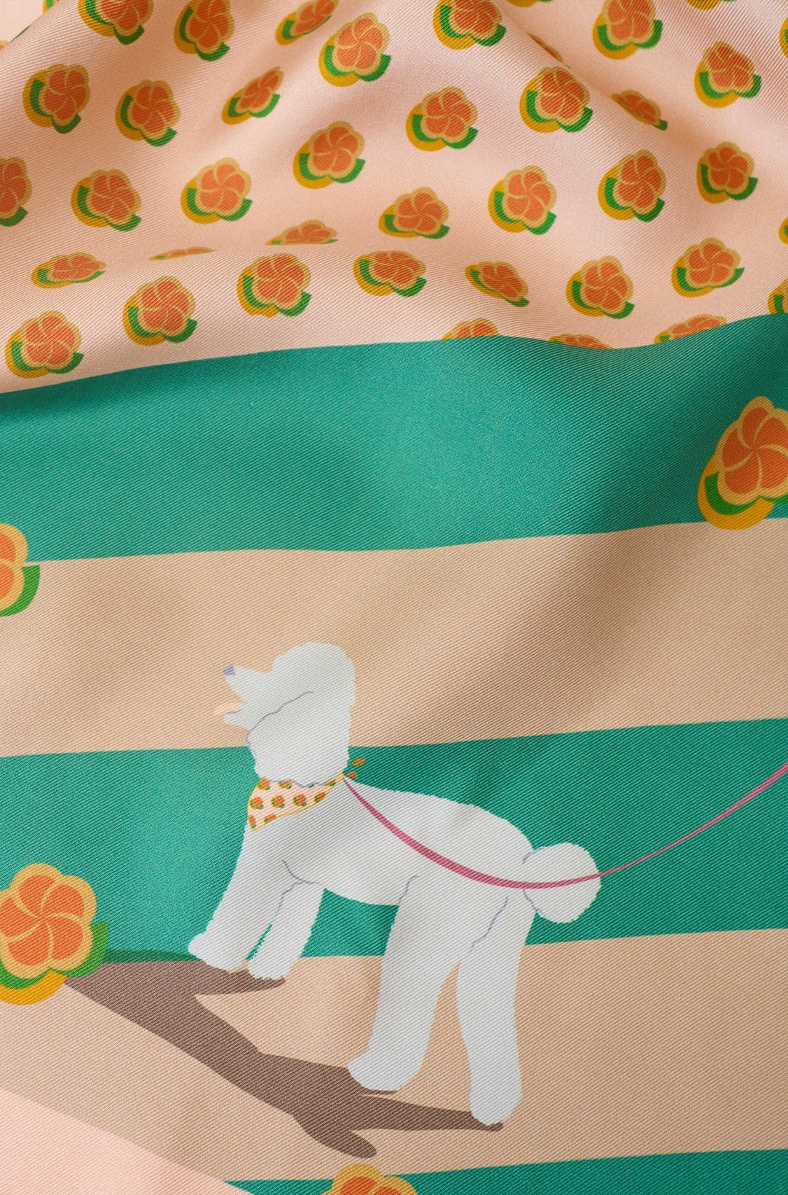 "Pan Pan" Silk Bandana - Orange