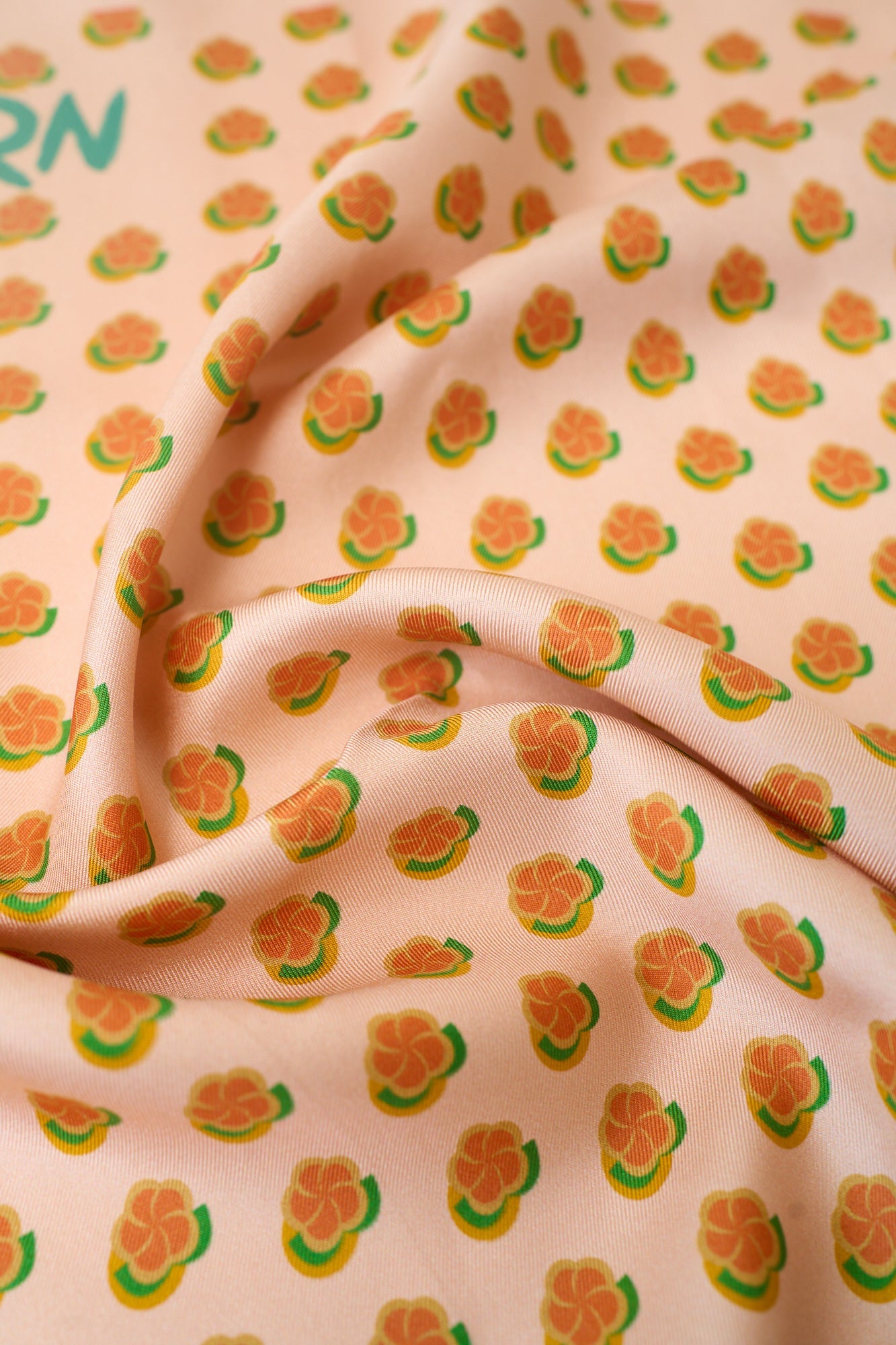 "Pan Pan" Silk Bandana - Orange