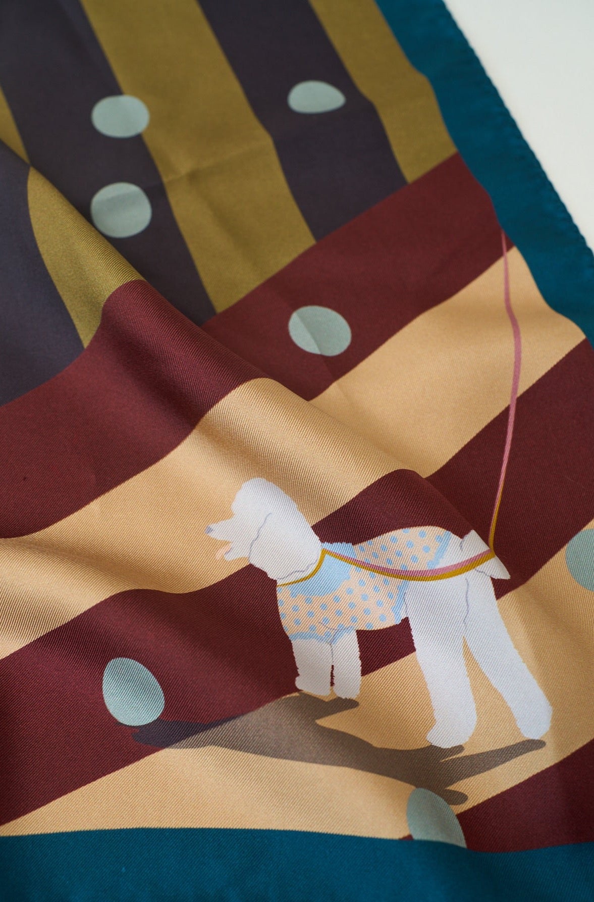 "Pan Pan" Silk Bandana - Coffee