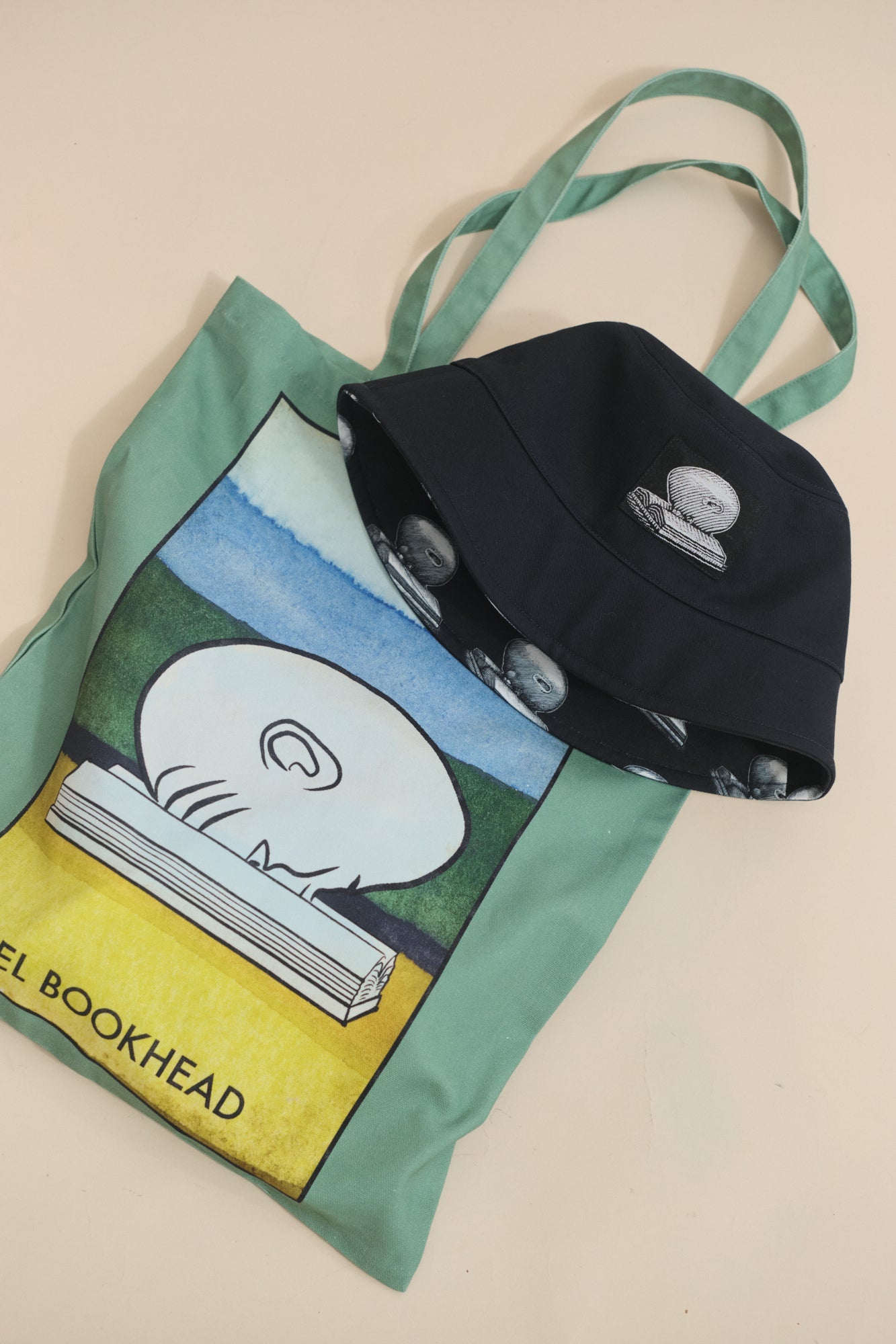 "Bookhead" Reversible Bucket Hat