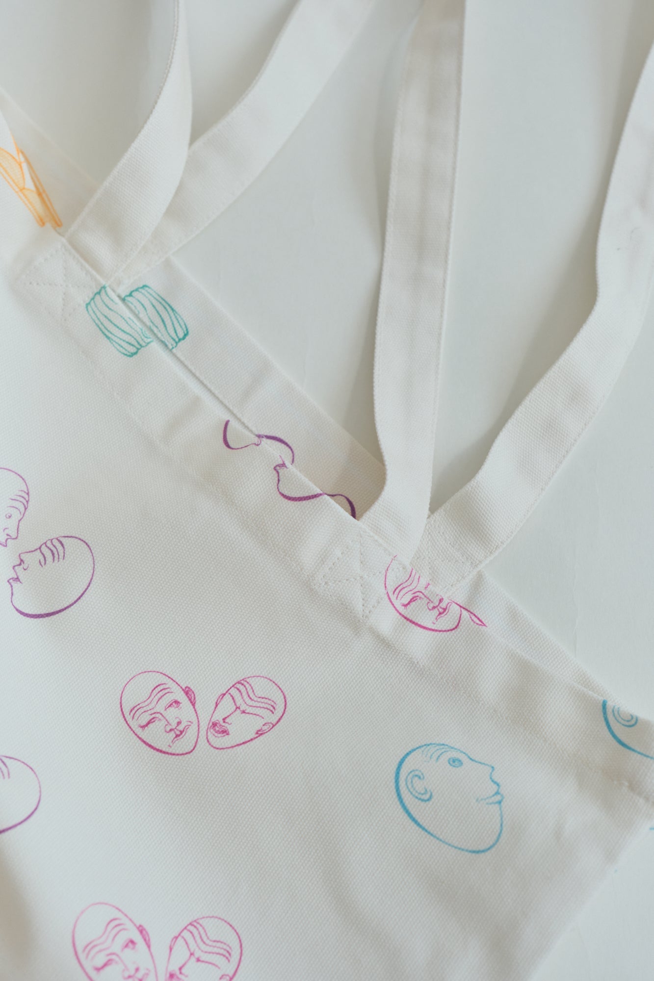"Eggheads" Cotton Tote Bag - White