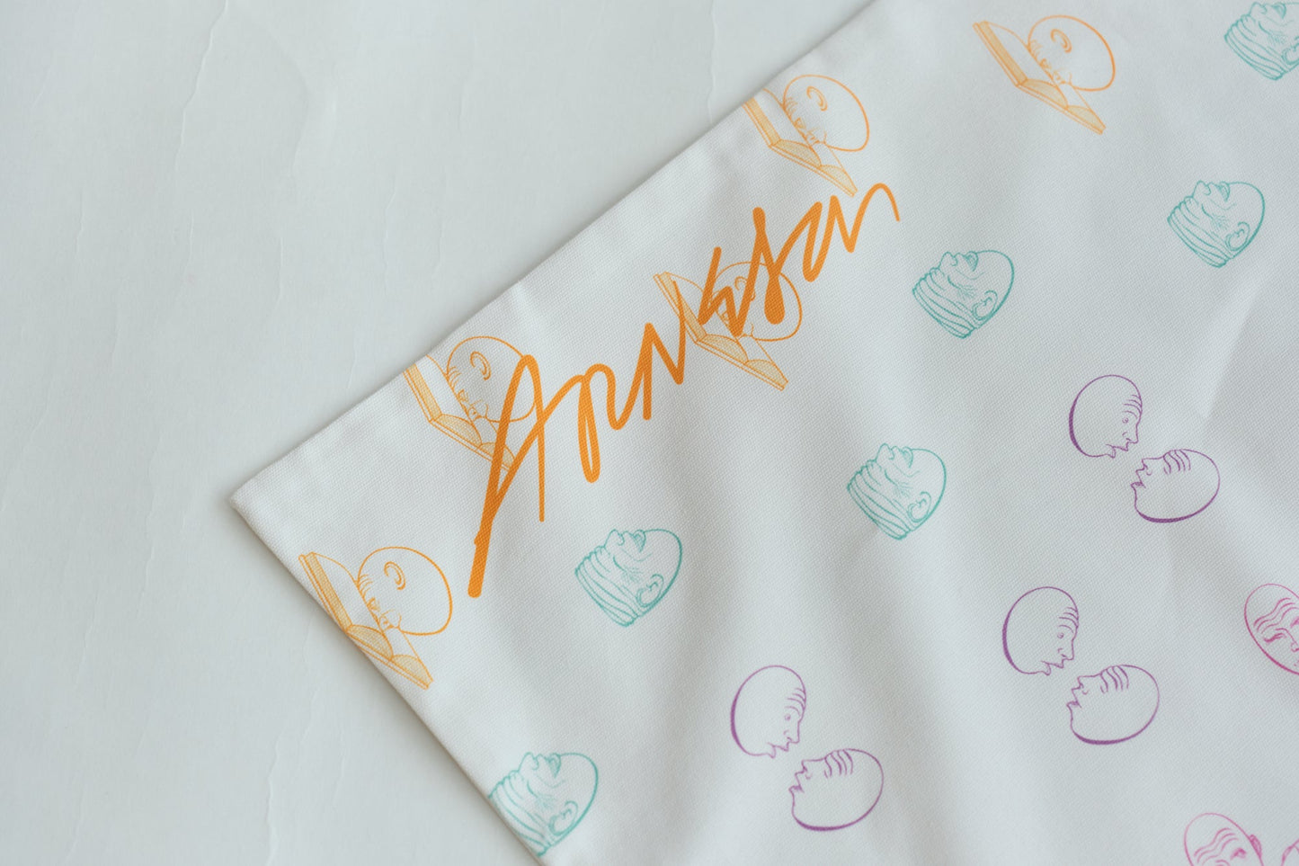 "Eggheads" Cotton Tote Bag - White