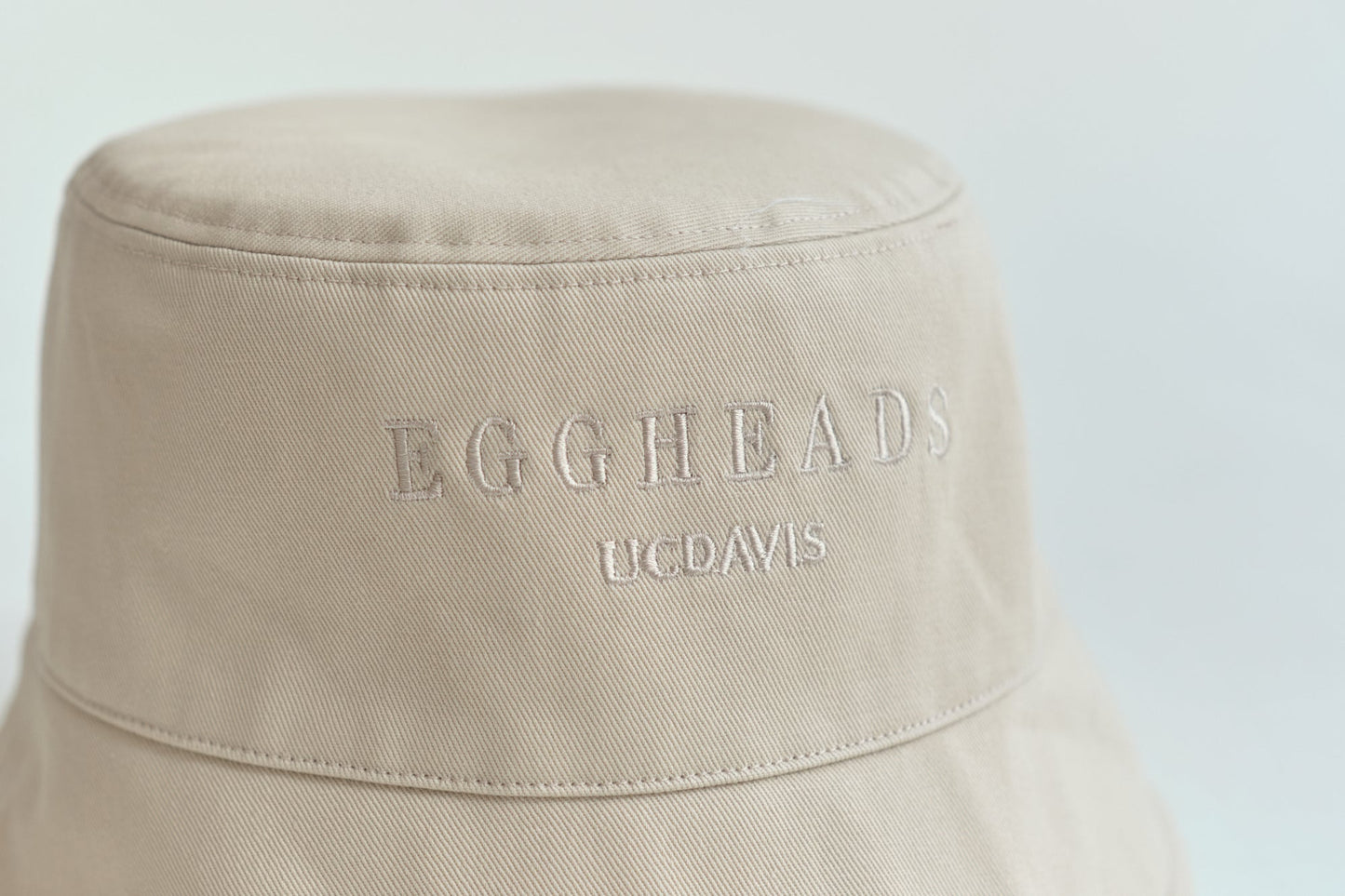 "Eggheads" Cotton Reversible Bucket Hat - White